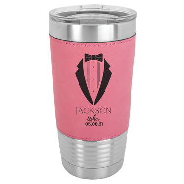 20oz Leatherette Groomsmen Tumblers | Groomsmen Gifts for Wedding